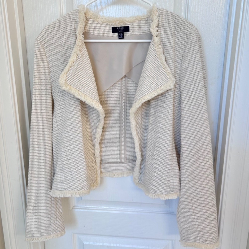 Kaari Blue Cream Blazer, Size XLP